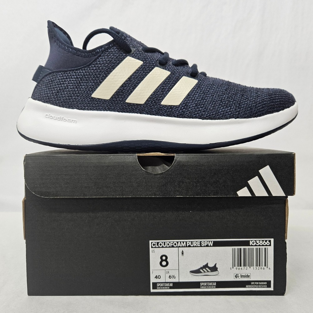 Adidas Coudfoam Pure SPW Casual Athletic Shoe IG3866 Blue White Women's Size 8